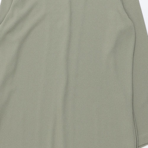 Marks and Spencer Womens Green Overcoat Coat Size 14 Hook & Eye