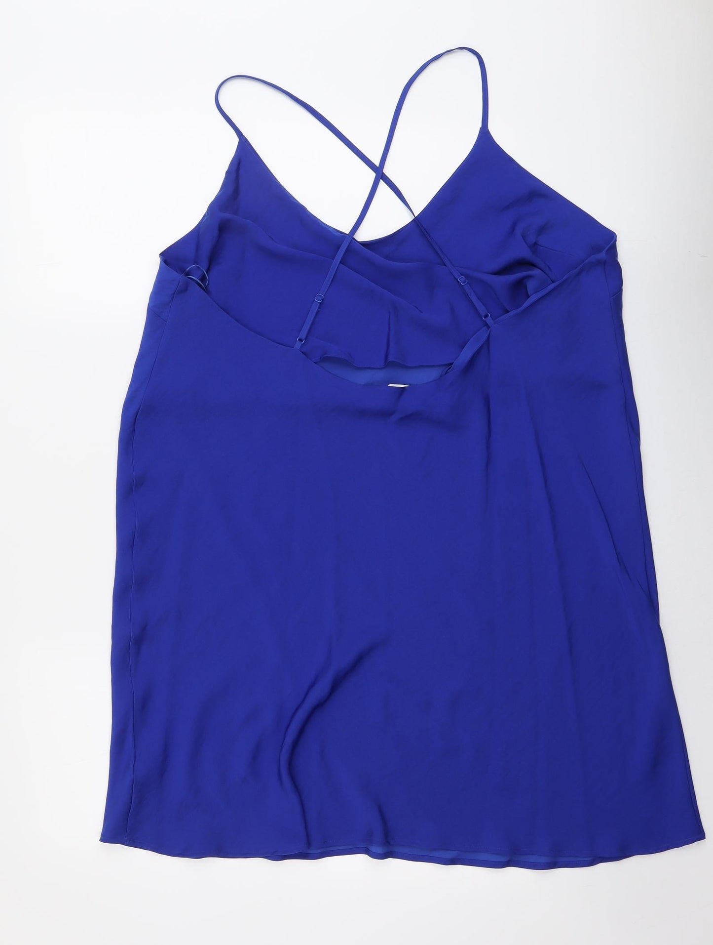 Marks and Spencer Womens Blue Polyester Camisole Tank Size 20 Round Neck