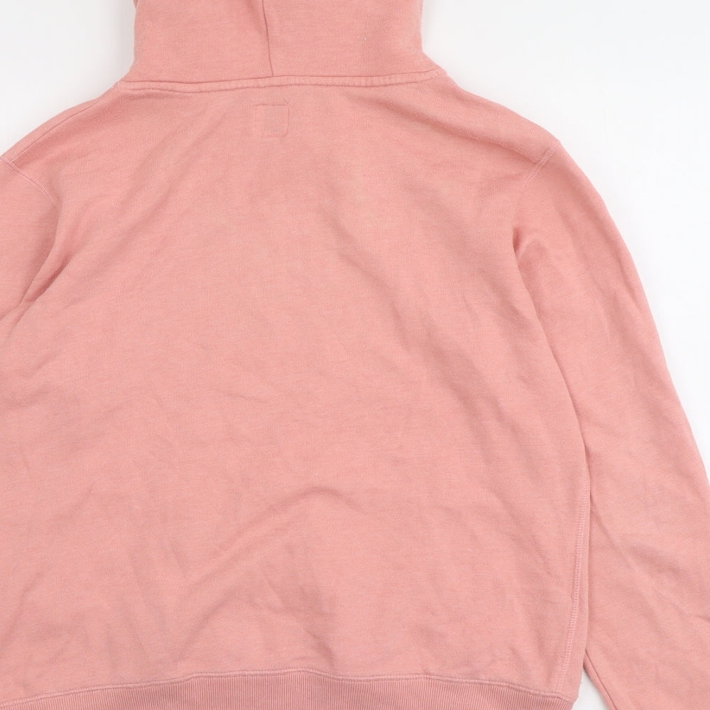 Jack Wills Womens Pink Cotton Pullover Hoodie Size 12 Pullover