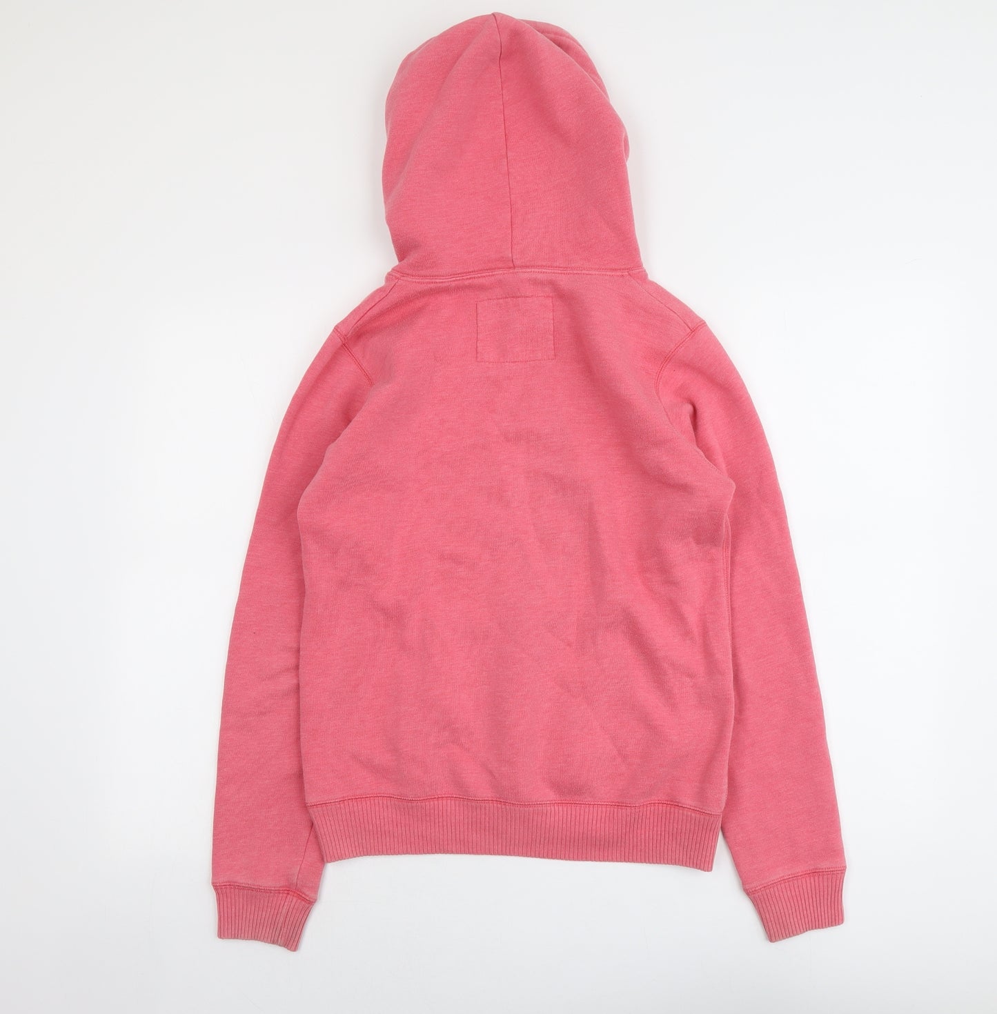 Jack Wills Womens Pink Cotton Pullover Hoodie Size 10 Pullover