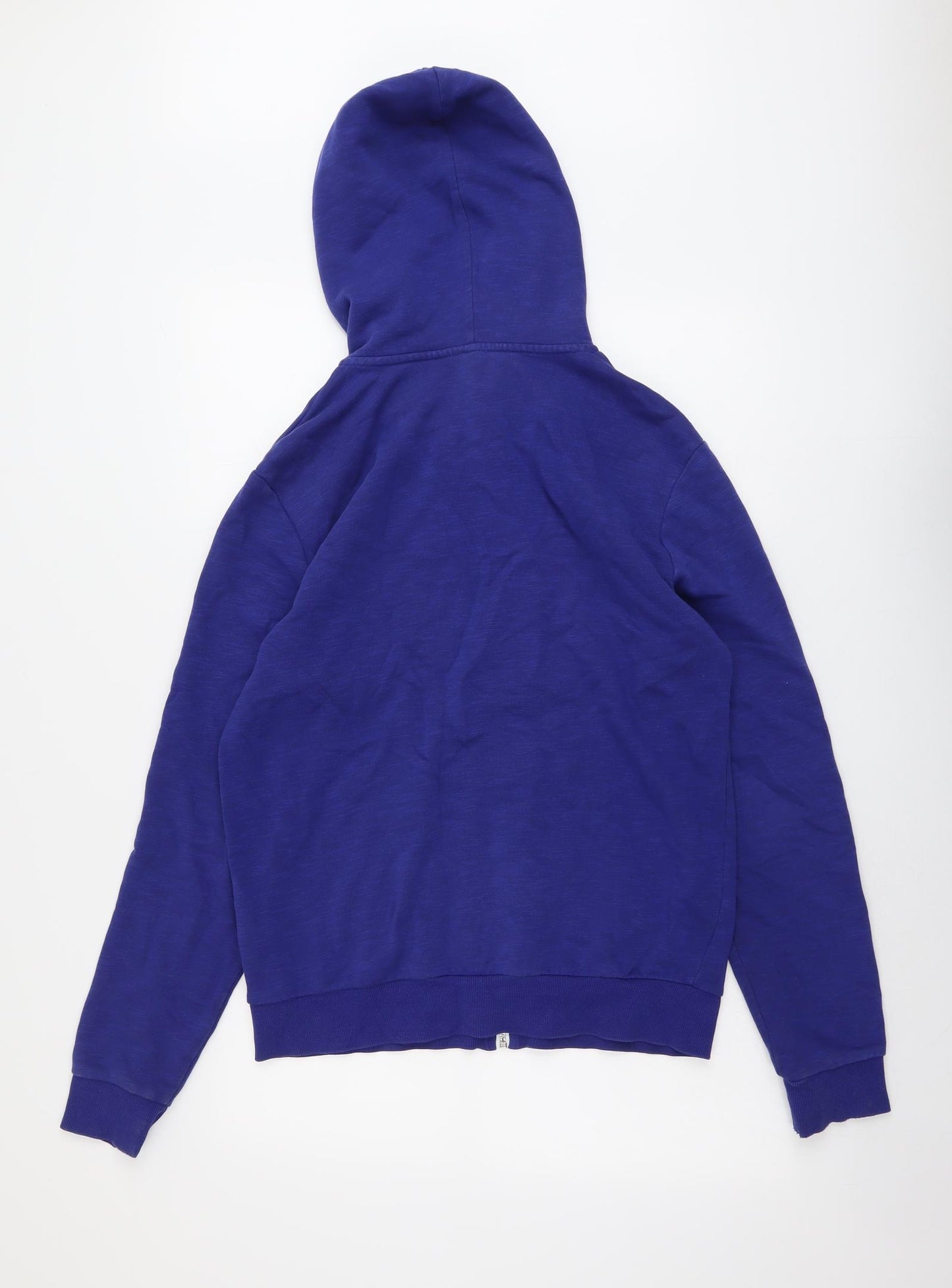 H&M Mens Blue Cotton Full Zip Hoodie Size M