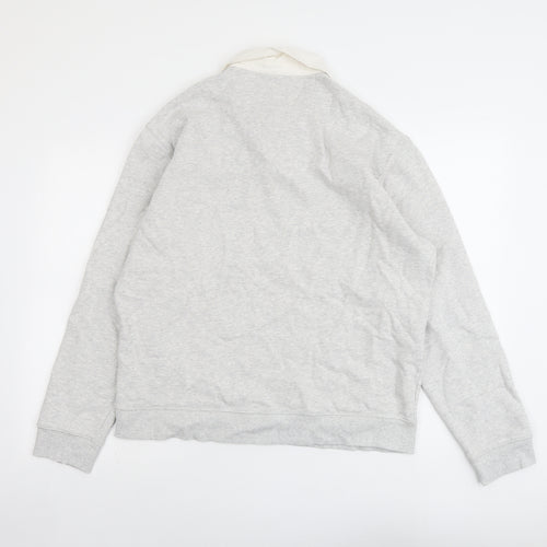 Marks and Spencer Mens Grey Cotton Pullover Sweatshirt Size L