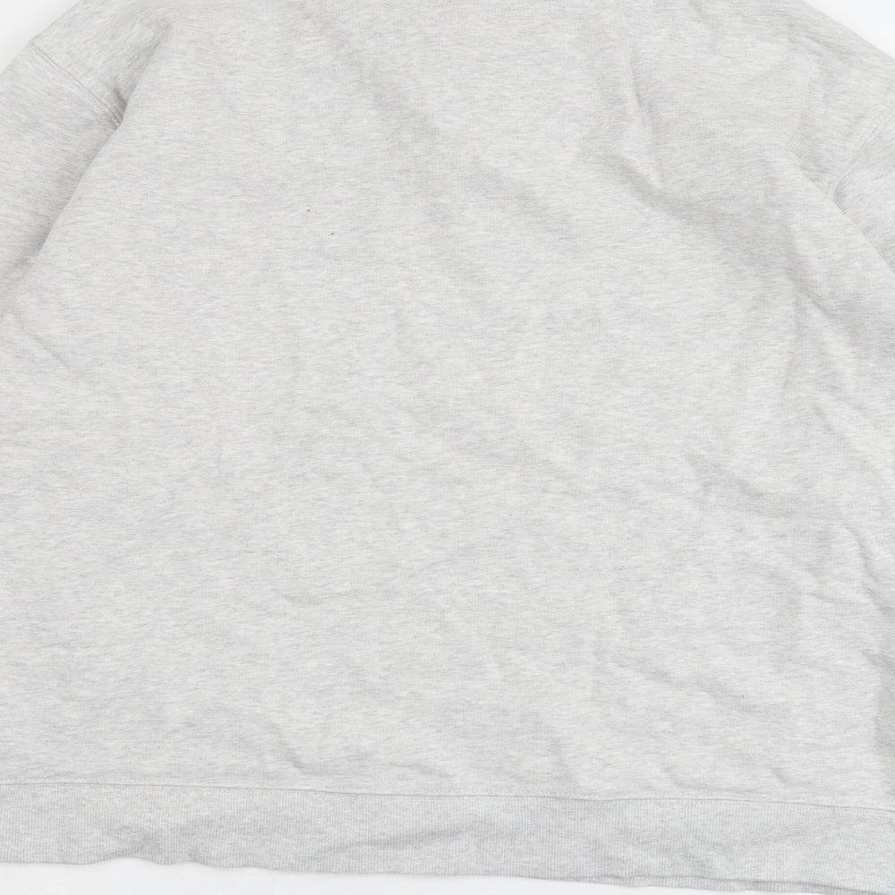 Marks and Spencer Mens Grey Cotton Pullover Sweatshirt Size L