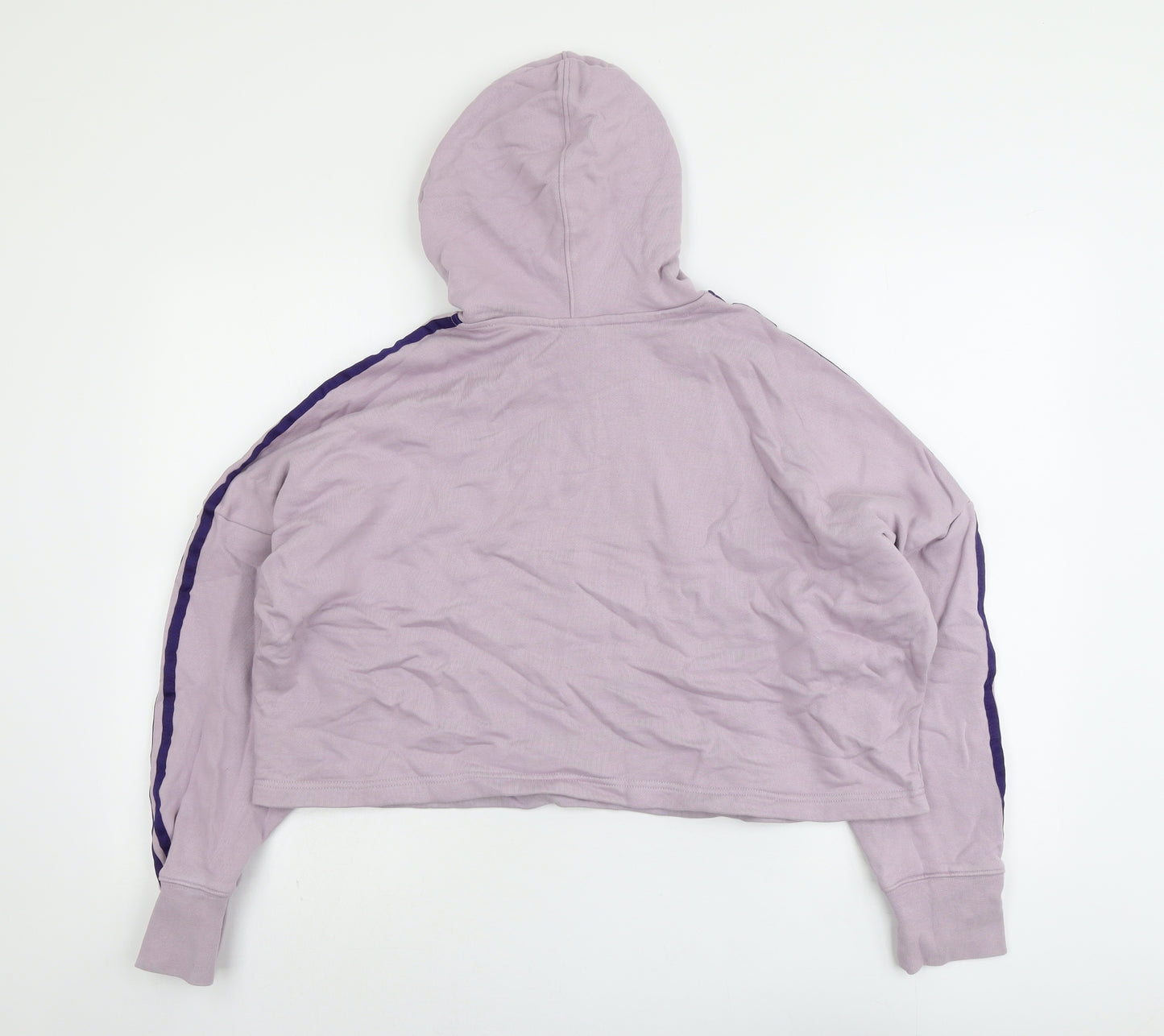 adidas Womens Purple Cotton Pullover Hoodie Size 12 Pullover