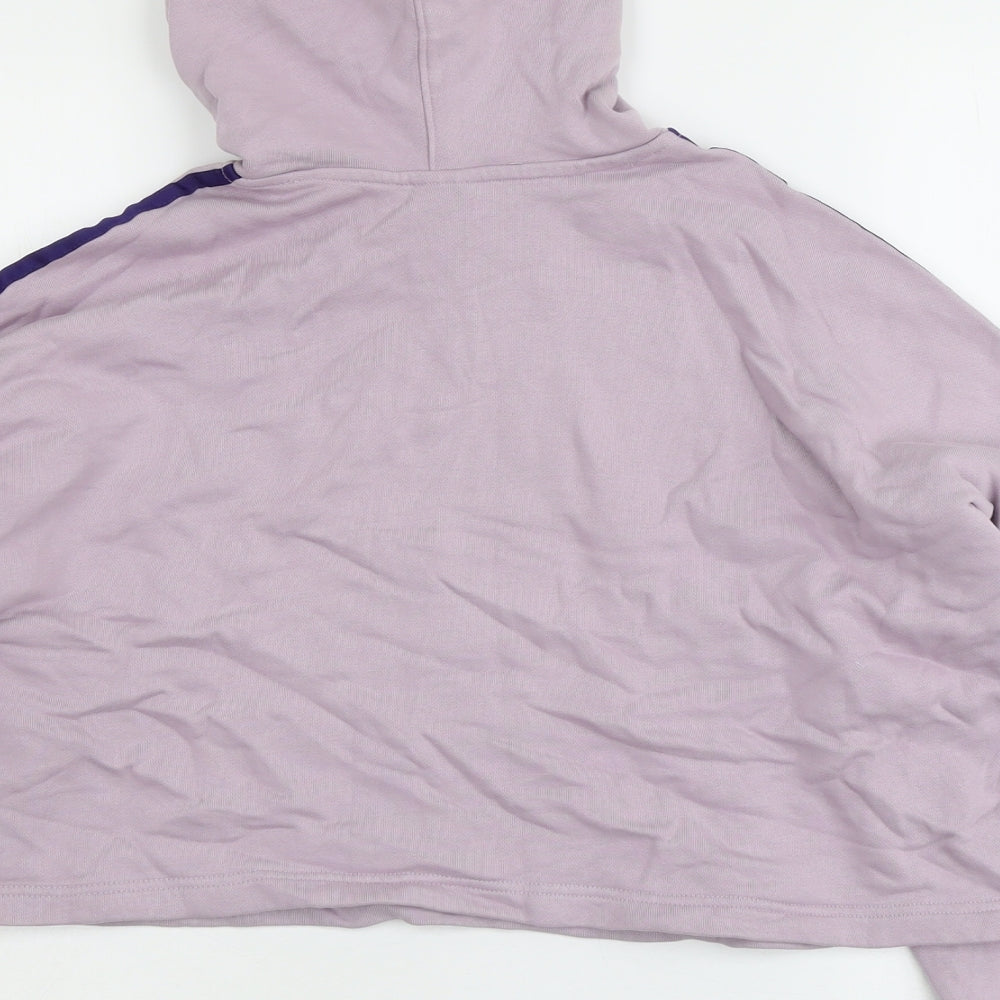 adidas Womens Purple Cotton Pullover Hoodie Size 12 Pullover