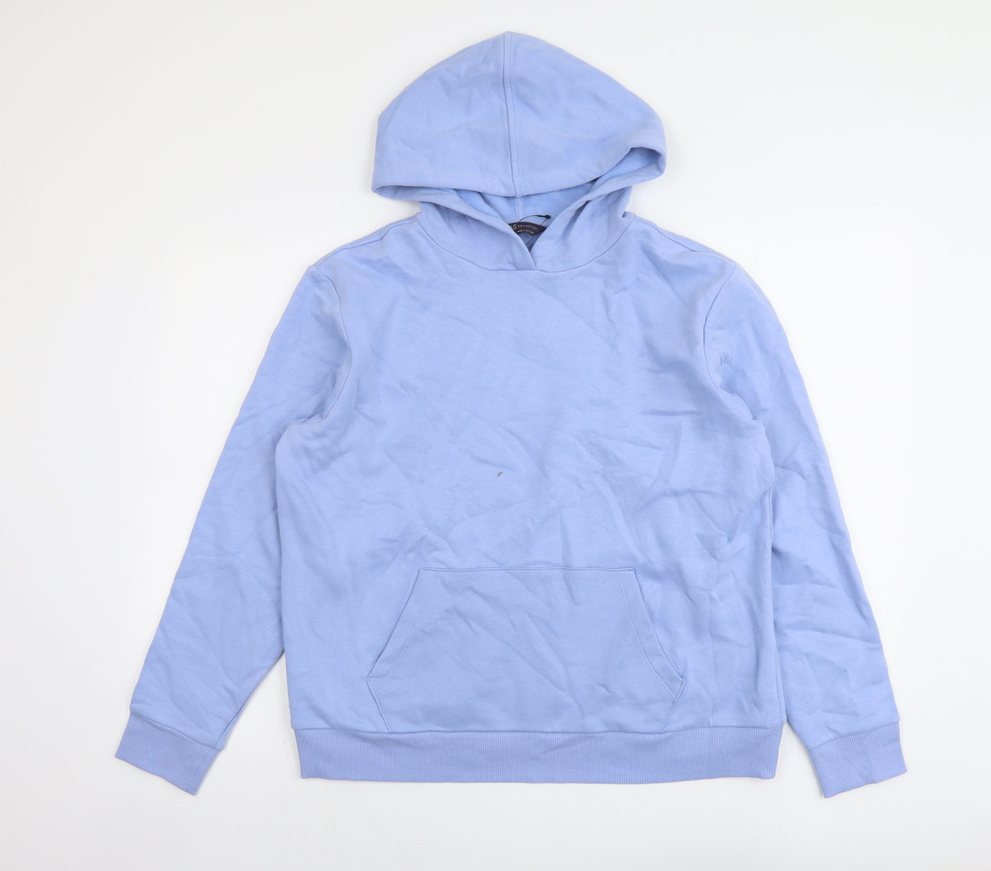 Marks and Spencer Mens Blue Cotton Pullover Hoodie Size M