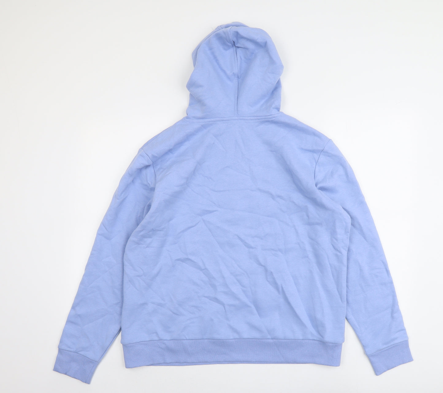 Marks and Spencer Mens Blue Cotton Pullover Hoodie Size M