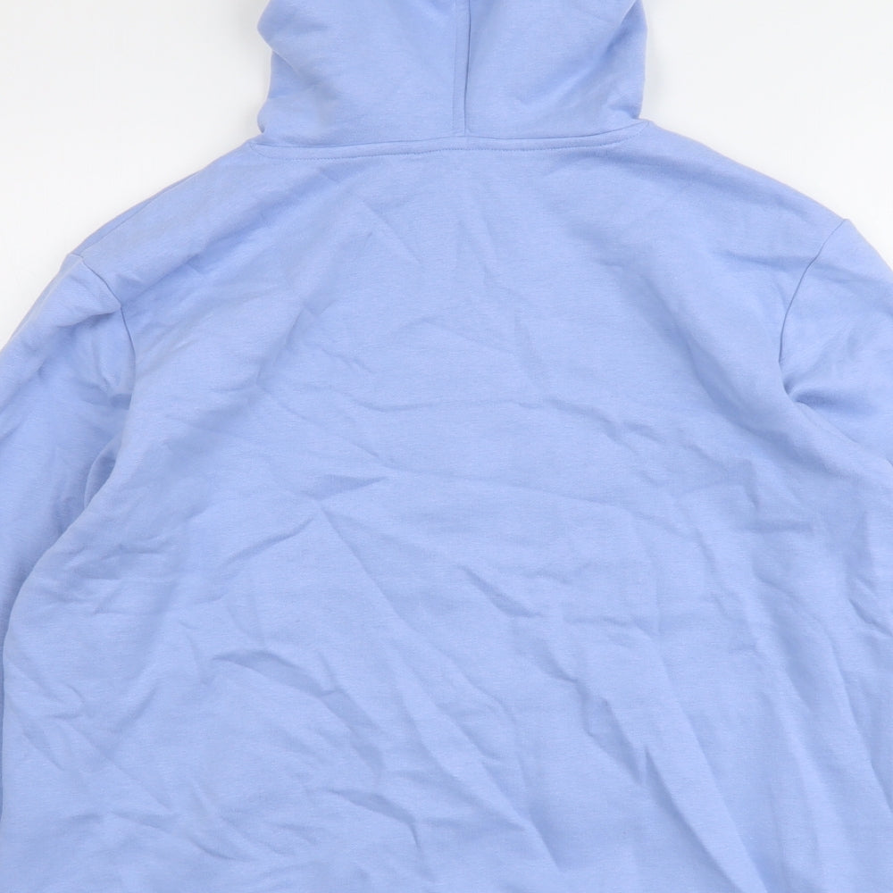 Marks and Spencer Mens Blue Cotton Pullover Hoodie Size M
