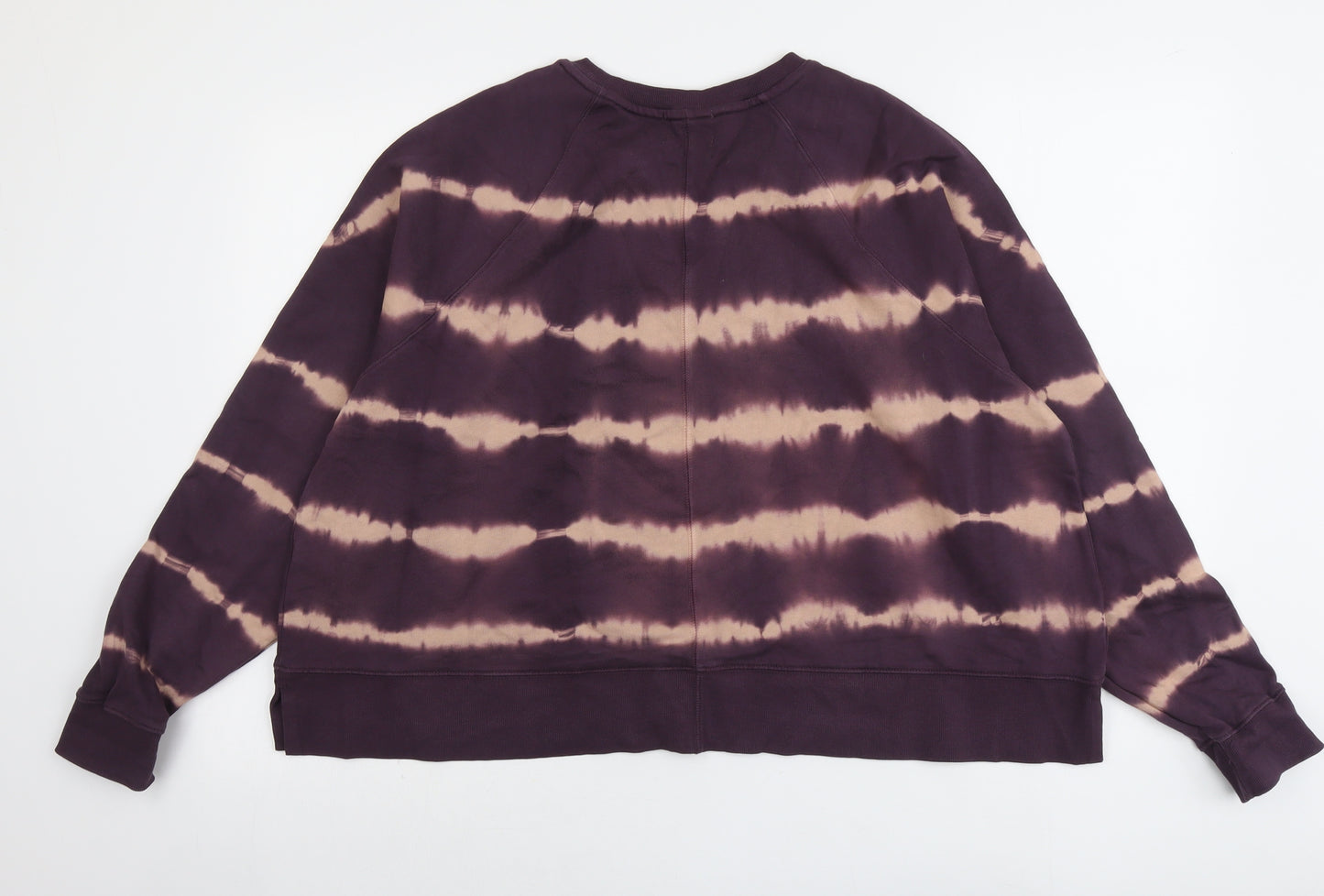 NEXT Womens Purple Geometric Cotton Pullover Sweatshirt Size M Pullover - Tie Dye Pattern
