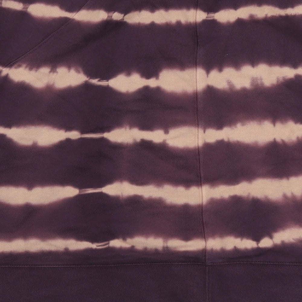 NEXT Womens Purple Geometric Cotton Pullover Sweatshirt Size M Pullover - Tie Dye Pattern