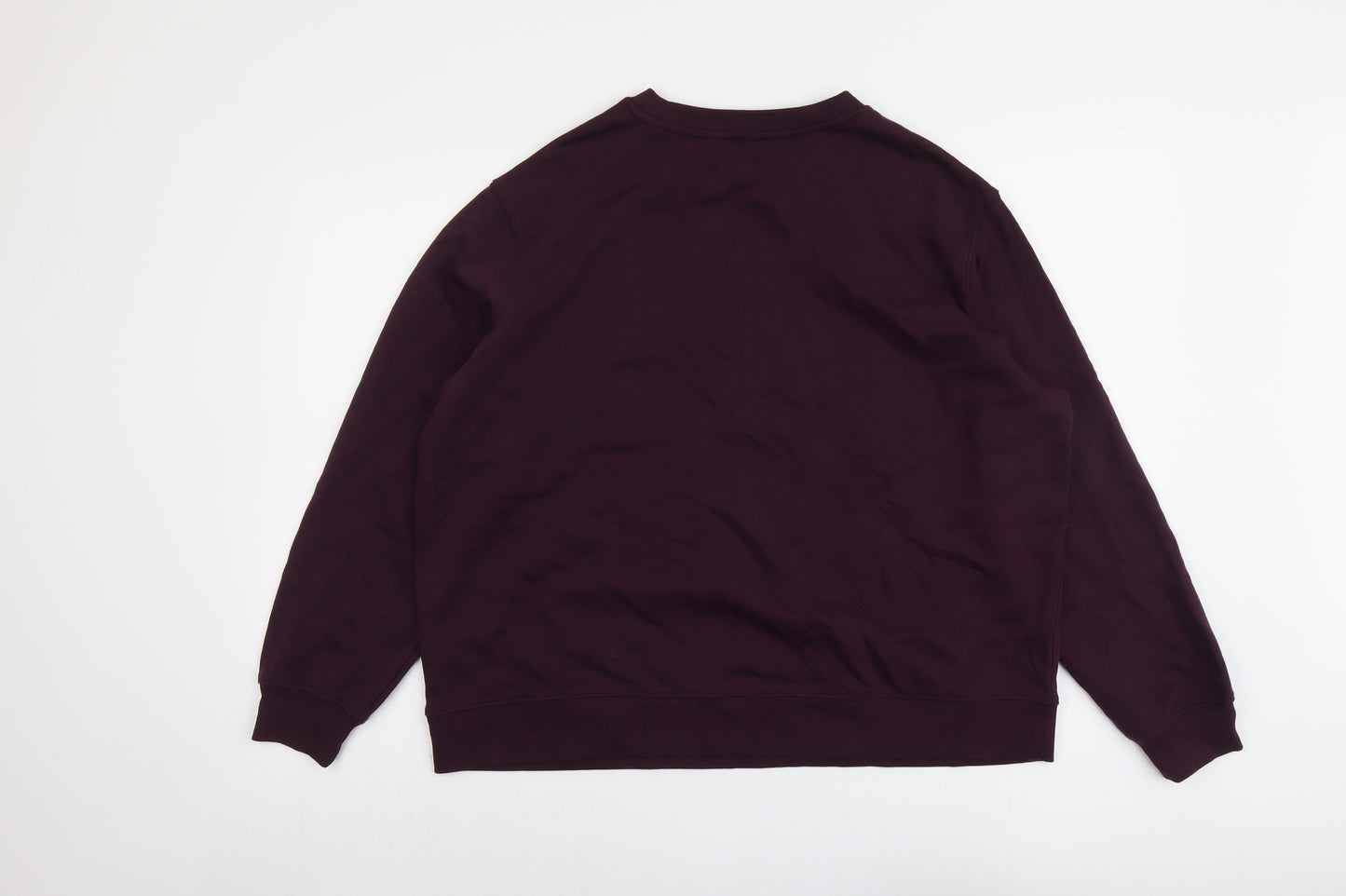 Marks and Spencer Womens Purple Cotton Pullover Sweatshirt Size L Pullover