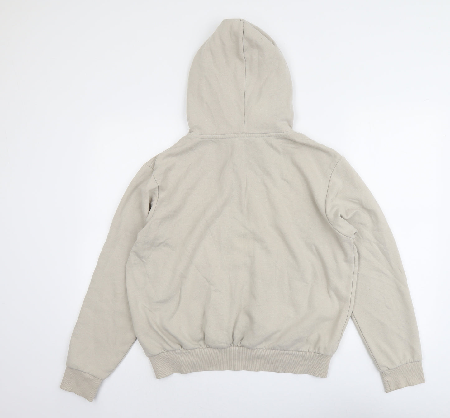 H&M Womens Beige Cotton Pullover Hoodie Size M Pullover