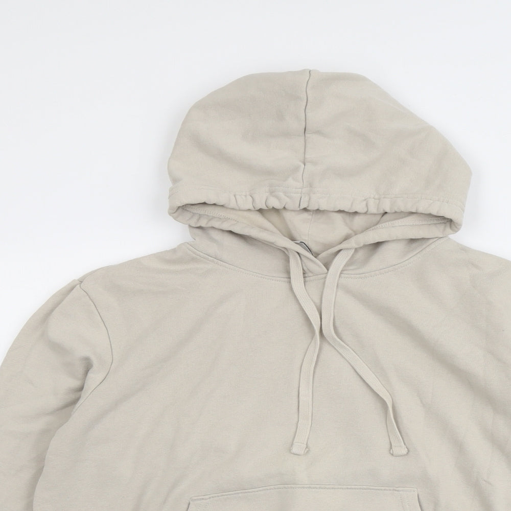 H&M Womens Beige Cotton Pullover Hoodie Size M Pullover