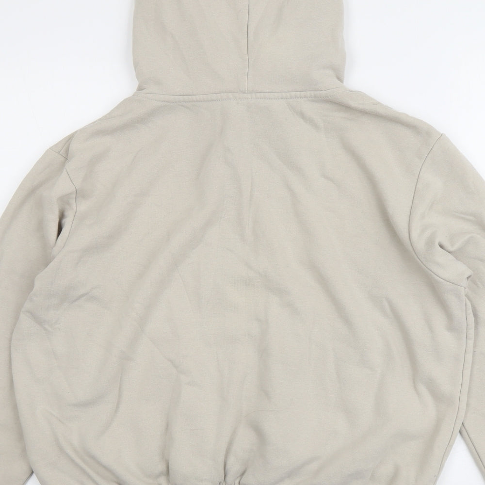 H&M Womens Beige Cotton Pullover Hoodie Size M Pullover