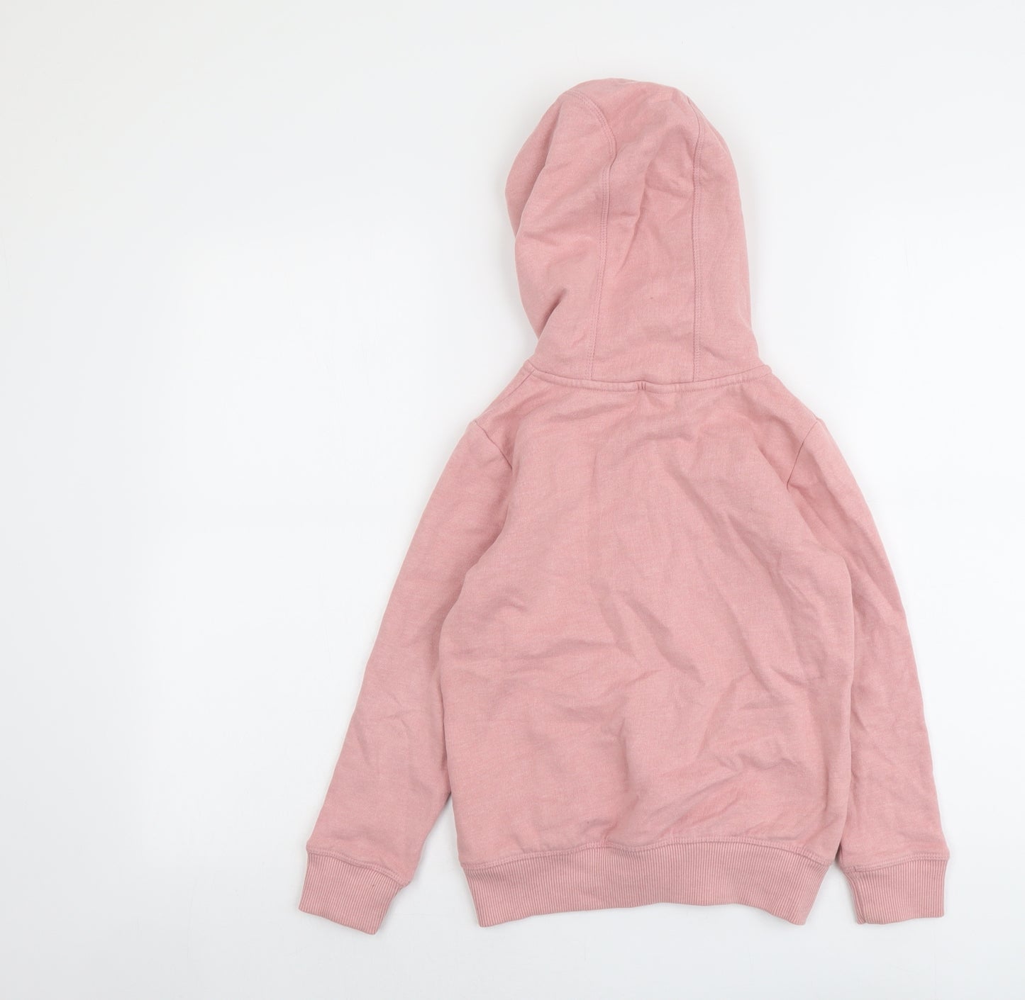 NEXT Girls Pink Cotton Full Zip Hoodie Size 8 Years Zip