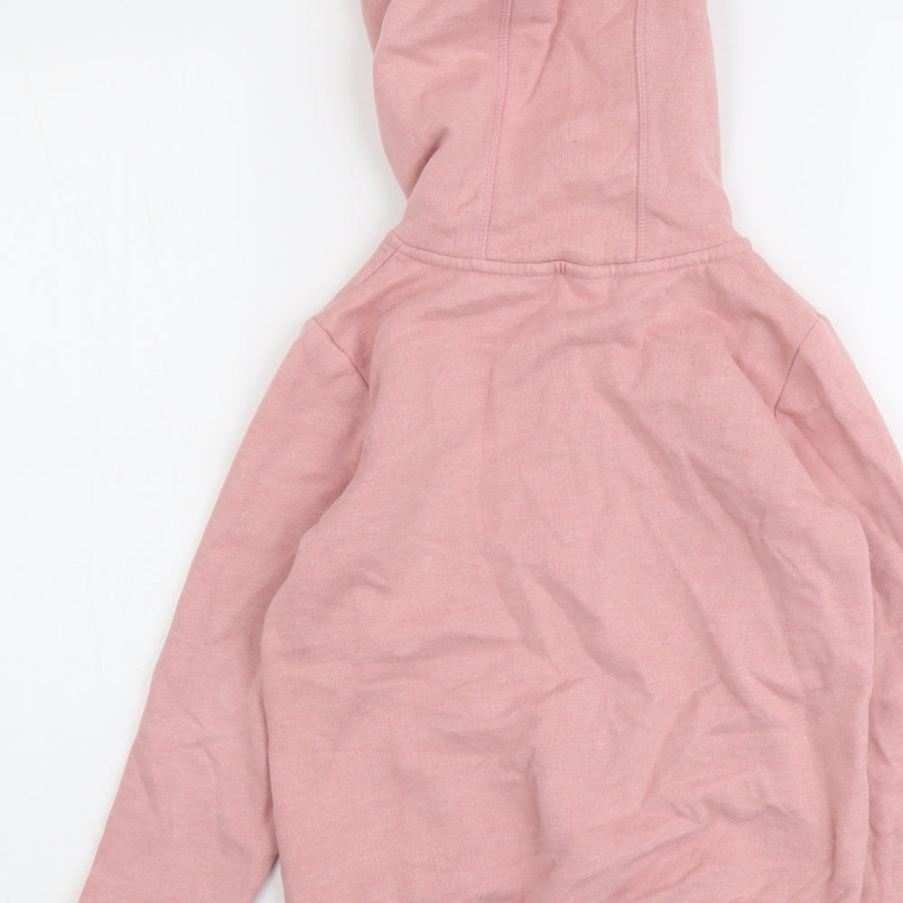 NEXT Girls Pink Cotton Full Zip Hoodie Size 8 Years Zip