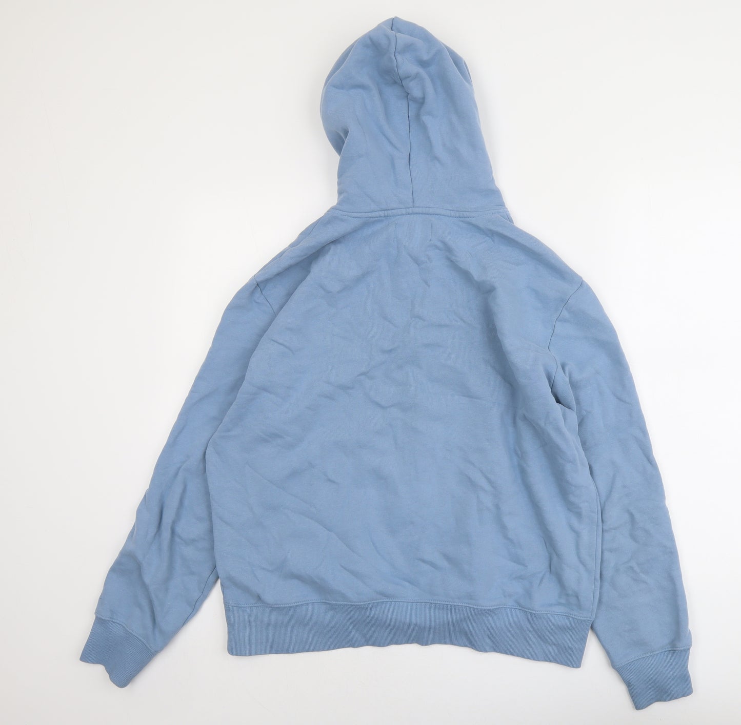Marks and Spencer Mens Blue Cotton Pullover Hoodie Size L