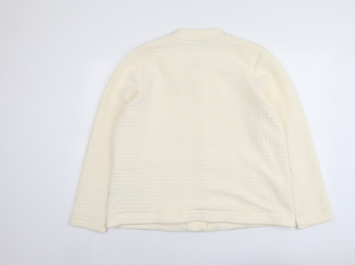 Marks and Spencer Womens Ivory Polyester Full Zip Sweatshirt Size 20 Zip