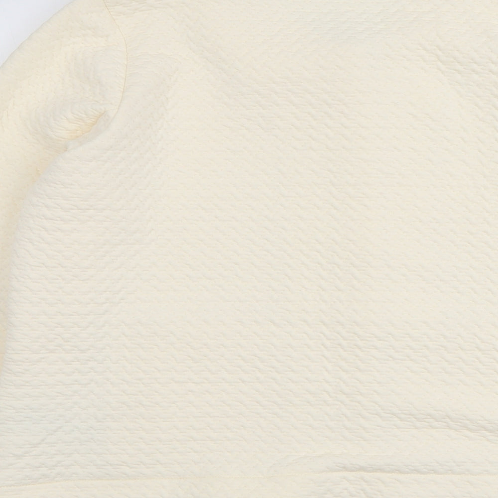 Marks and Spencer Womens Ivory Polyester Full Zip Sweatshirt Size 20 Zip