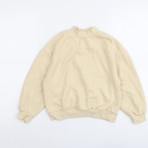 NEXT Girls Beige Cotton Pullover Sweatshirt Size 9 Years Pullover