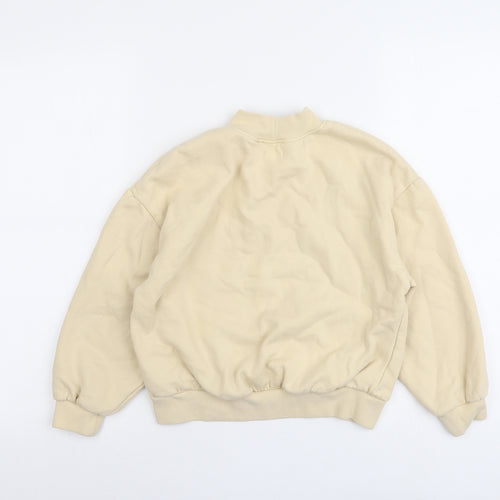 NEXT Girls Beige Cotton Pullover Sweatshirt Size 9 Years Pullover