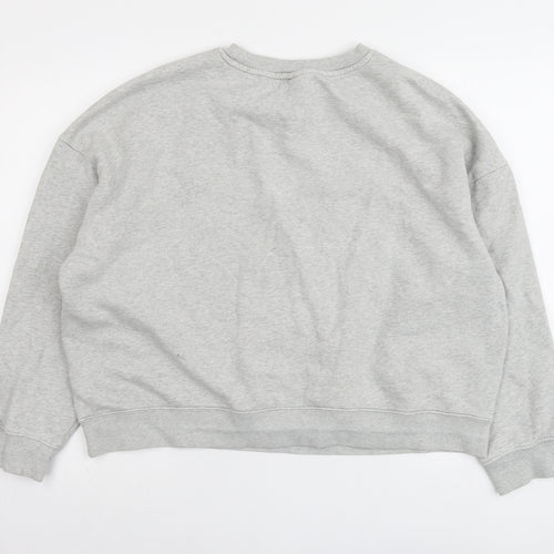 H&M Womens Grey Cotton Pullover Sweatshirt Size L Pullover - Enjouee
