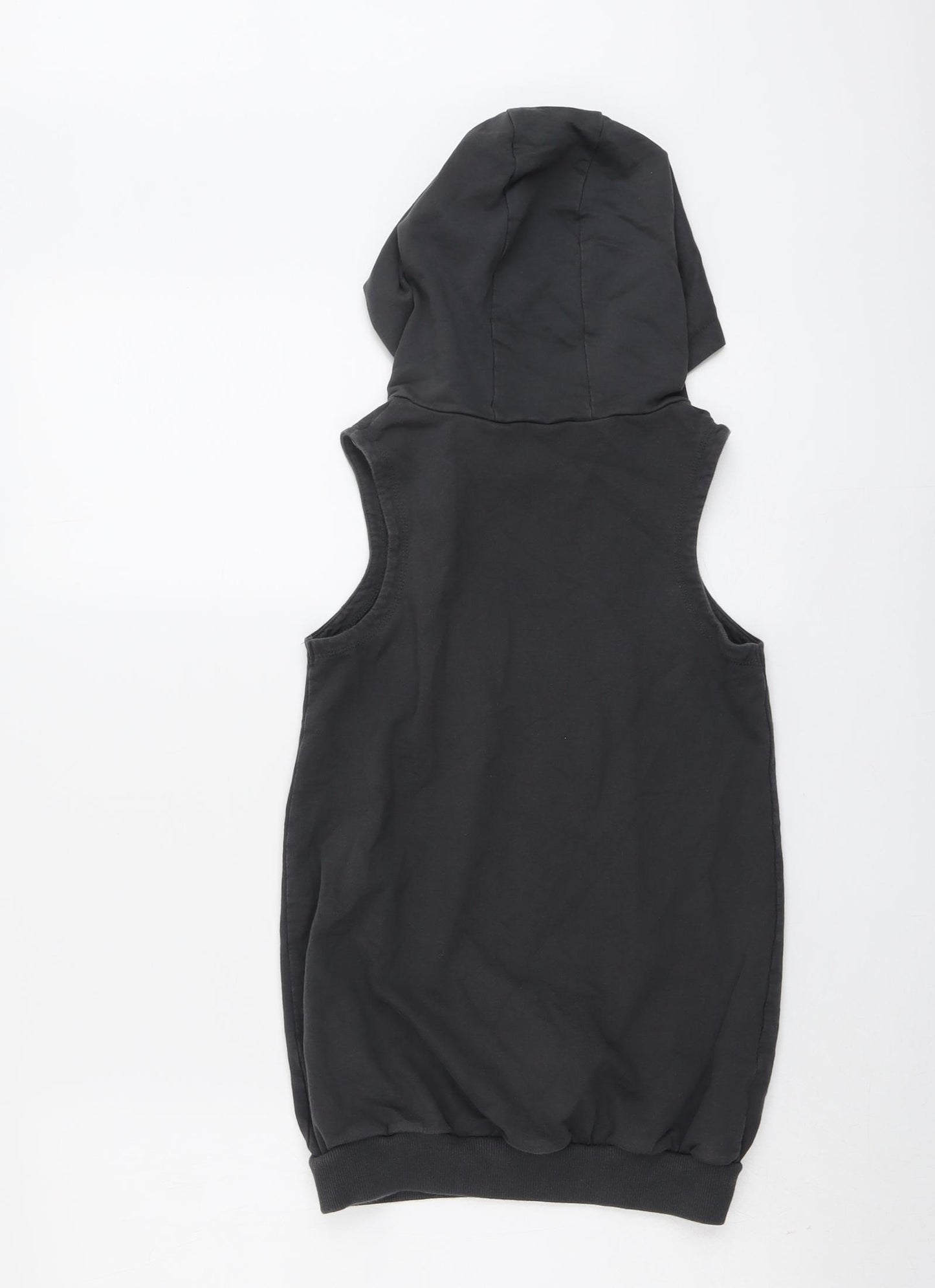NEXT Girls Grey Cotton Pullover Hoodie Size 9 Years Pullover