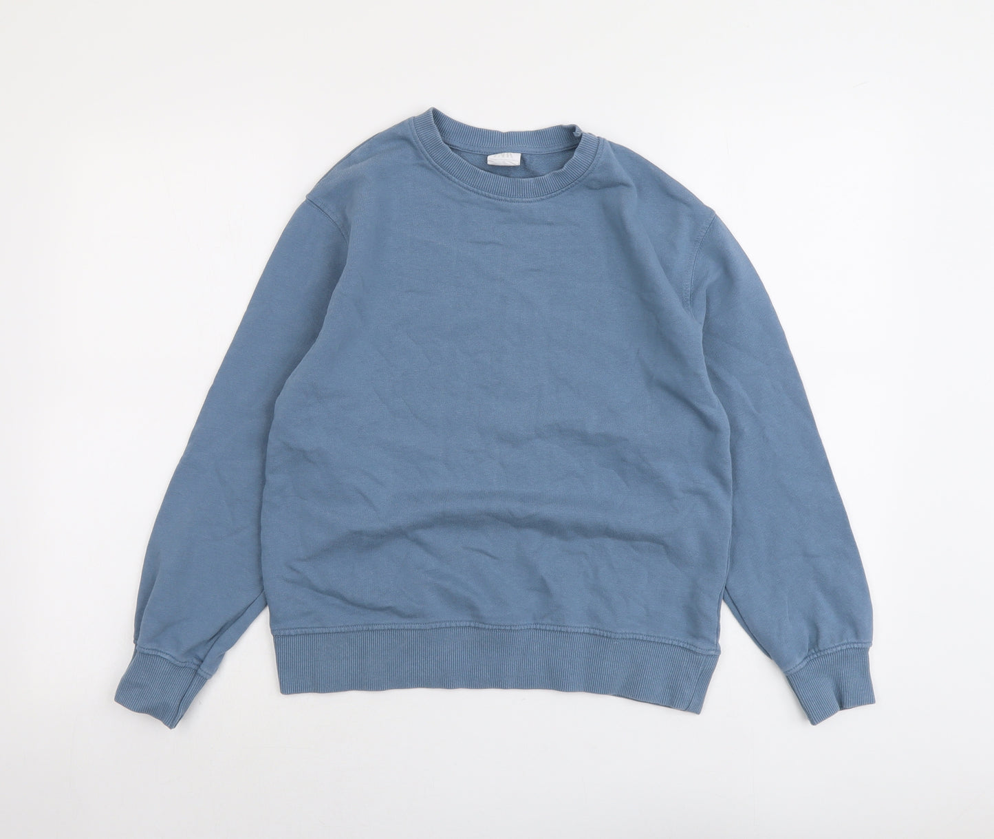 Zara Boys Blue Cotton Pullover Sweatshirt Size 13-14 Years Pullover