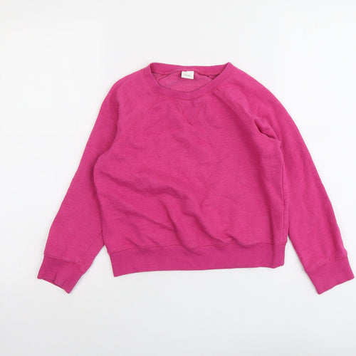NEXT Girls Pink Cotton Pullover Sweatshirt Size 9 Years Pullover