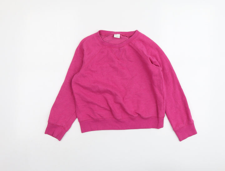 NEXT Girls Pink Cotton Pullover Sweatshirt Size 9 Years Pullover