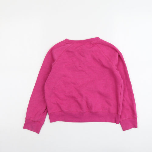 NEXT Girls Pink Cotton Pullover Sweatshirt Size 9 Years Pullover