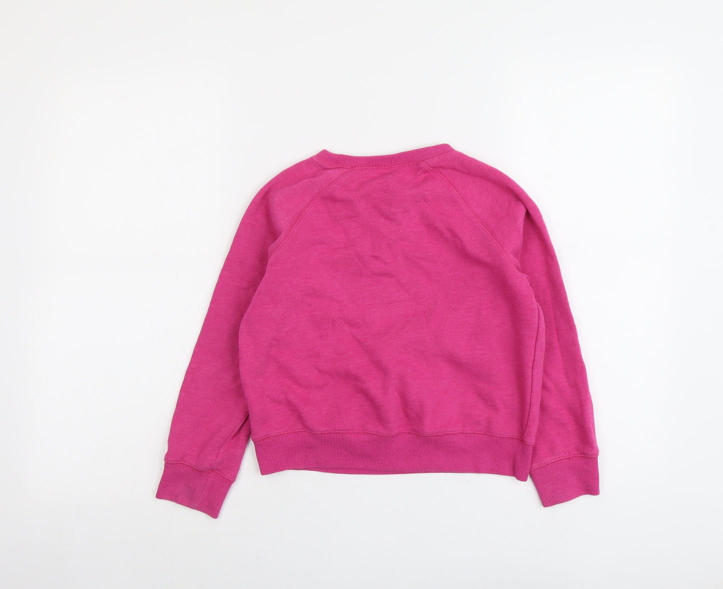 NEXT Girls Pink Cotton Pullover Sweatshirt Size 9 Years Pullover