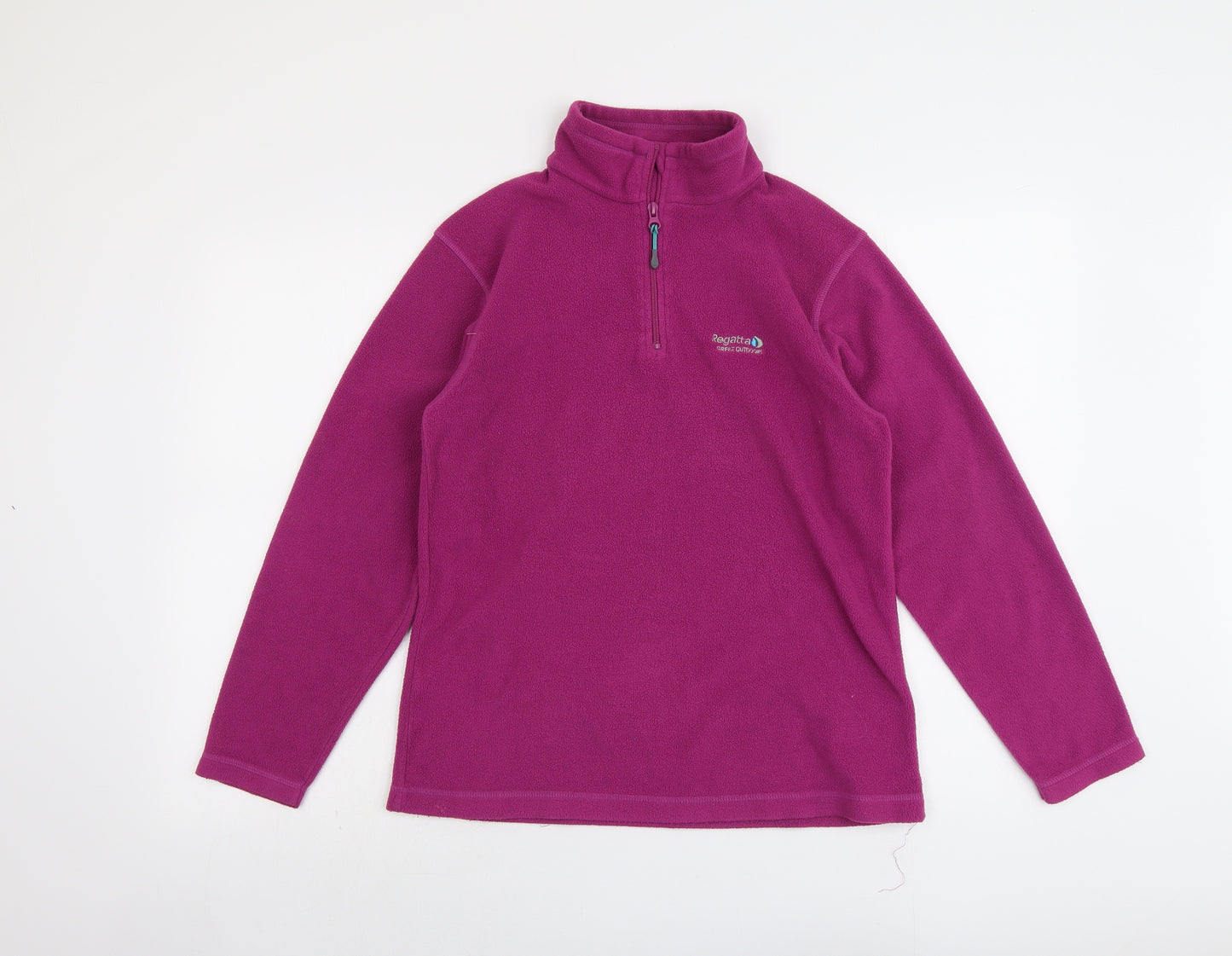 Regatta Womens Purple Polyester Pullover Sweatshirt Size 12 Zip