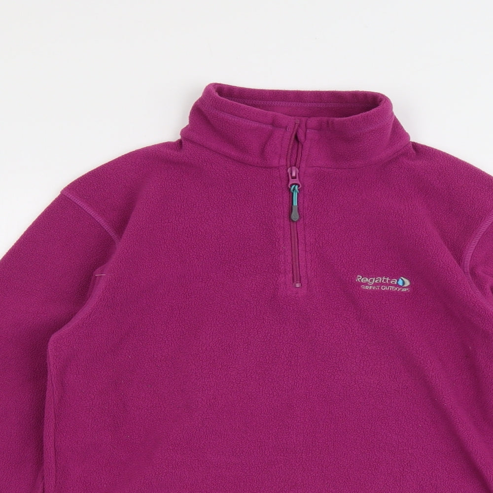 Regatta Womens Purple Polyester Pullover Sweatshirt Size 12 Zip
