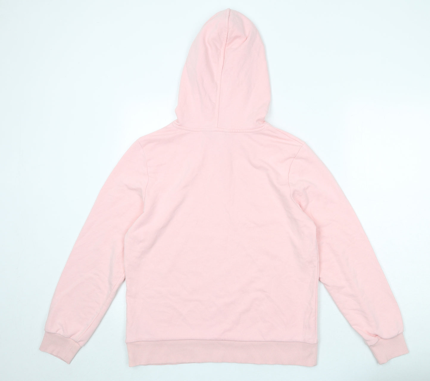 Marks and Spencer Womens Pink Cotton Pullover Hoodie Size 12 Pullover