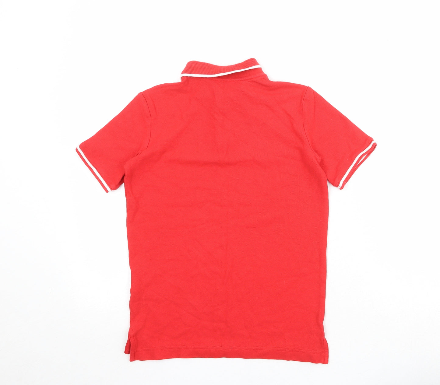 Nike Boys Red 100% Cotton Pullover Polo Size M Collared Button