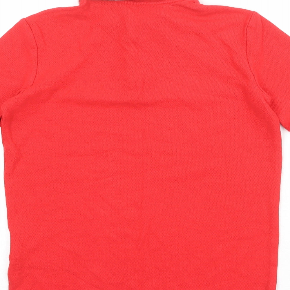 Nike Boys Red 100% Cotton Pullover Polo Size M Collared Button