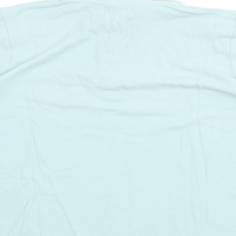 Arista Womens Blue 100% Cotton Basic Polo Size 12 Collared - Size 12/14