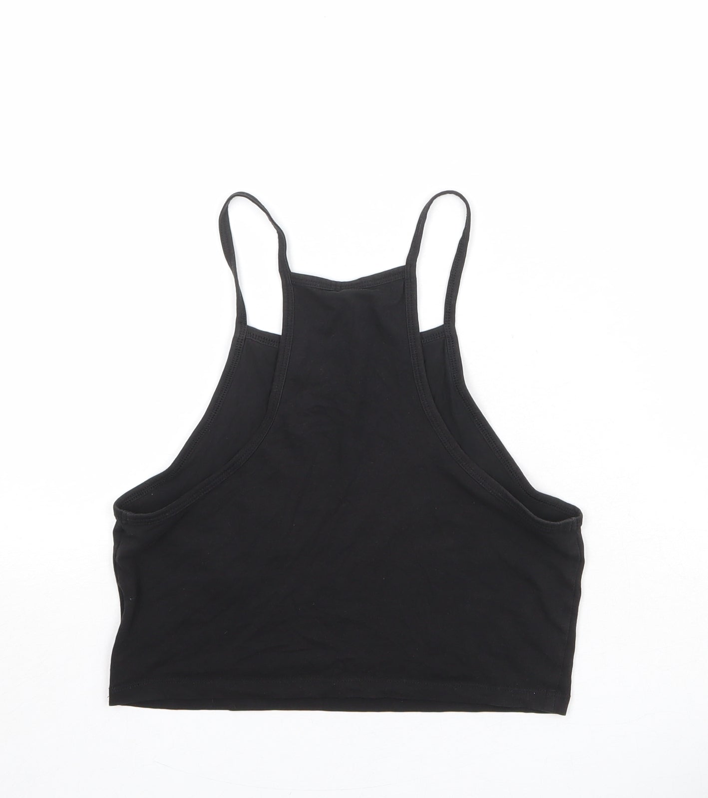 Divided by H&M Womens Black Cotton Cropped Tank Size S Square Neck