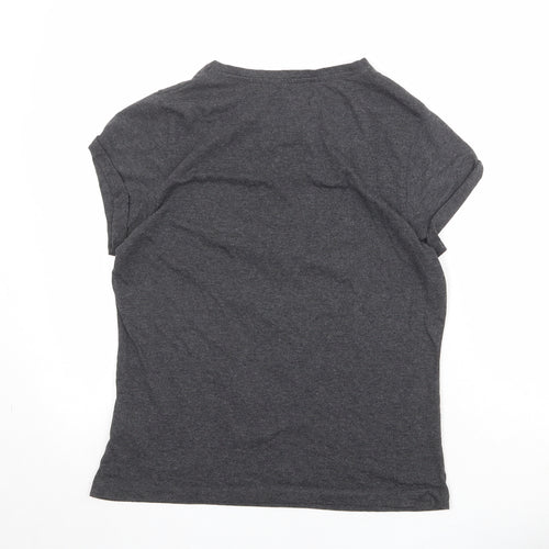 Disney Womens Green Cotton Basic T-Shirt Size S Round Neck - Waiting for the Weekend