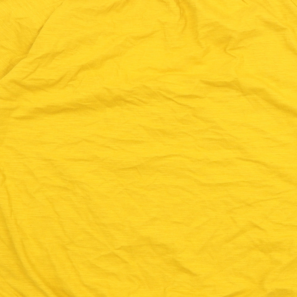 NEXT Womens Yellow Cotton Basic Blouse Size 12 Round Neck
