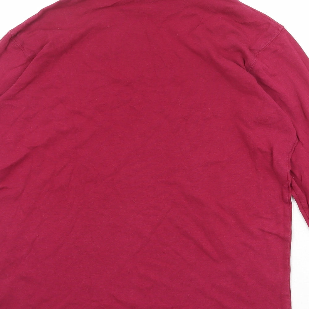 Cotton Traders Womens Pink 100% Cotton Pullover Sweatshirt Size L Pullover