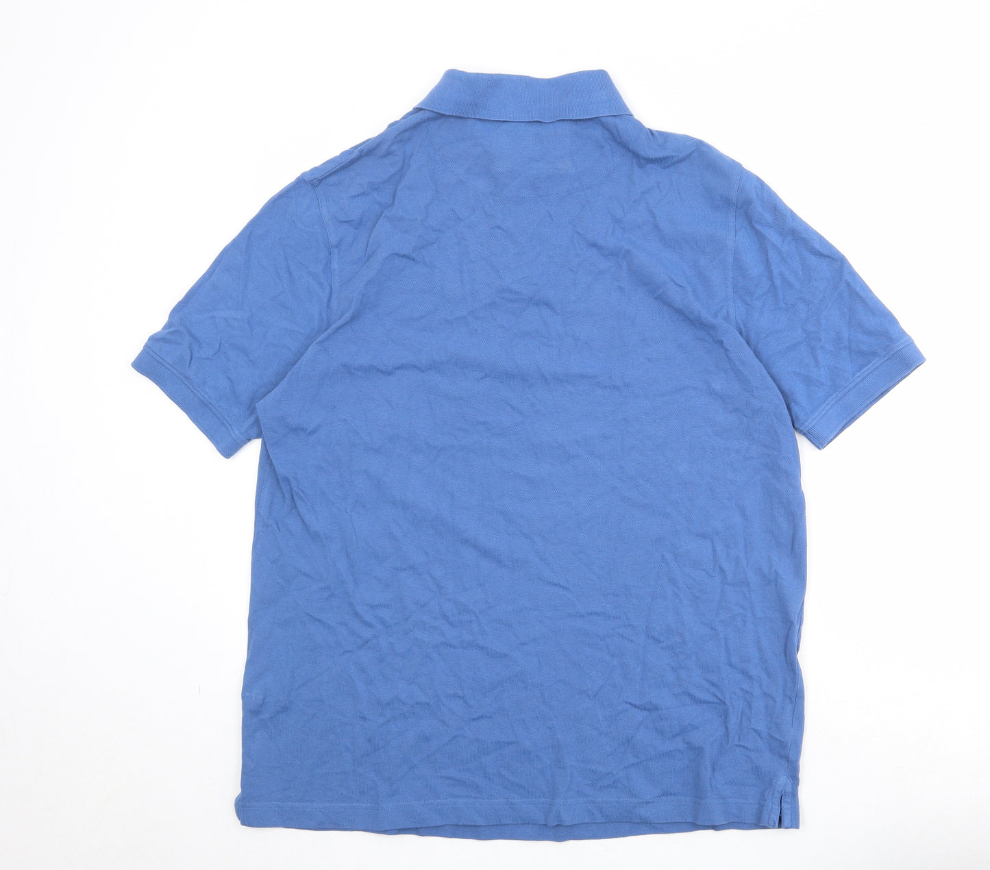 Brook Taverner Mens Blue 100% Cotton Polo Size XL Collared Button