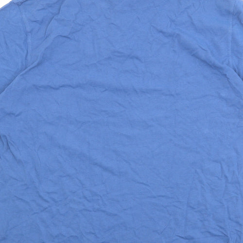 Brook Taverner Mens Blue 100% Cotton Polo Size XL Collared Button