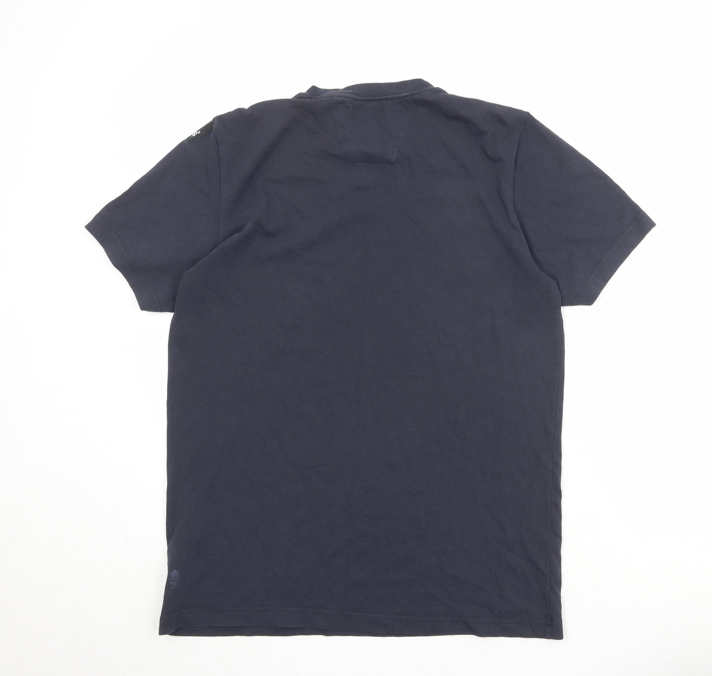 adidas Mens Blue Cotton T-Shirt Size M Round Neck