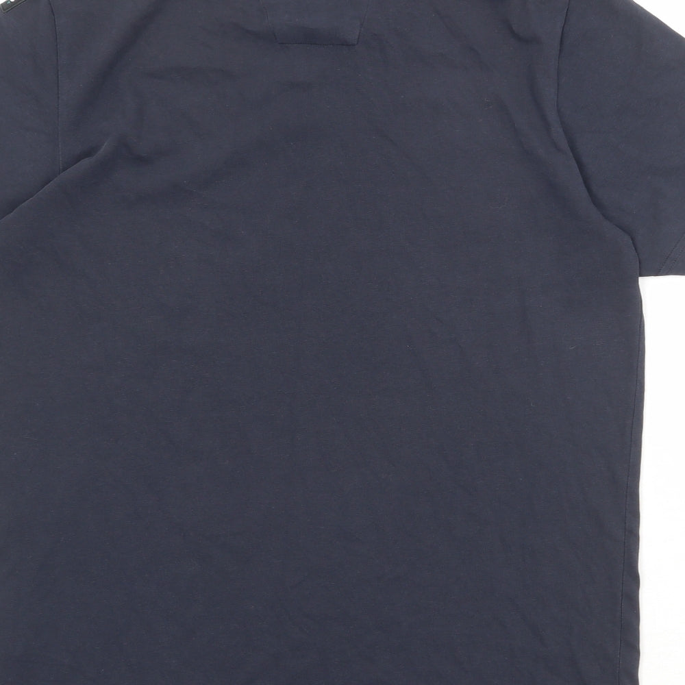 adidas Mens Blue Cotton T-Shirt Size M Round Neck