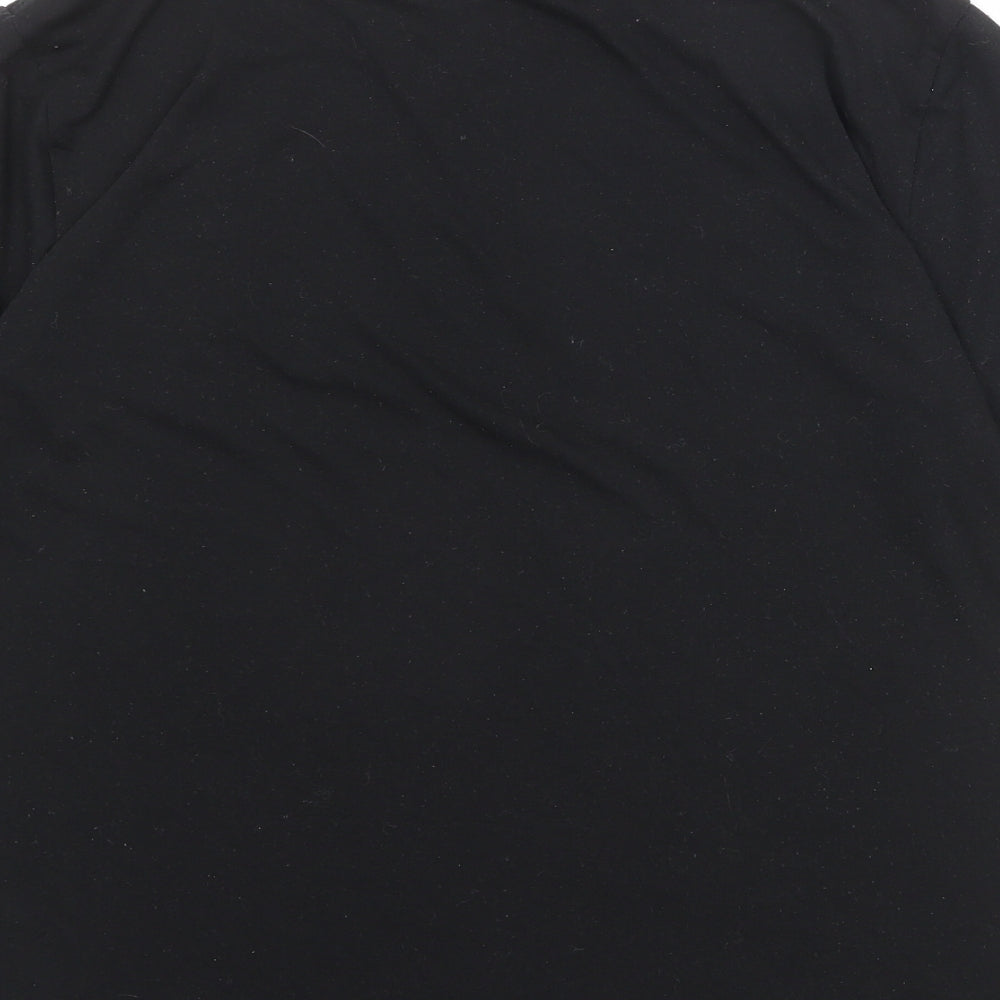 Calvin Klein Mens Black Polyester T-Shirt Size L Round Neck