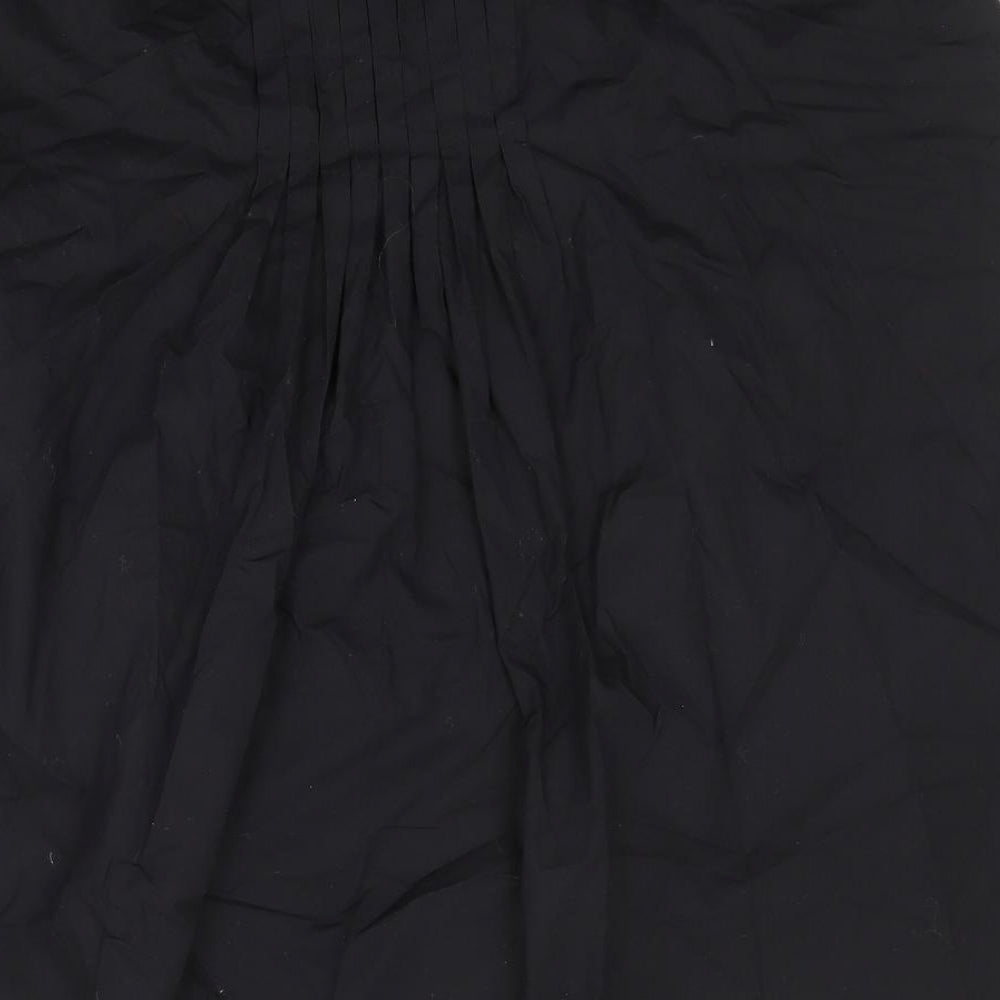 Monsoon Womens Black Cotton Swing Skirt Size 20 Zip