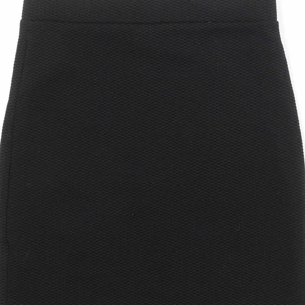 New Look Womens Black Polyester Bandage Skirt Size 8