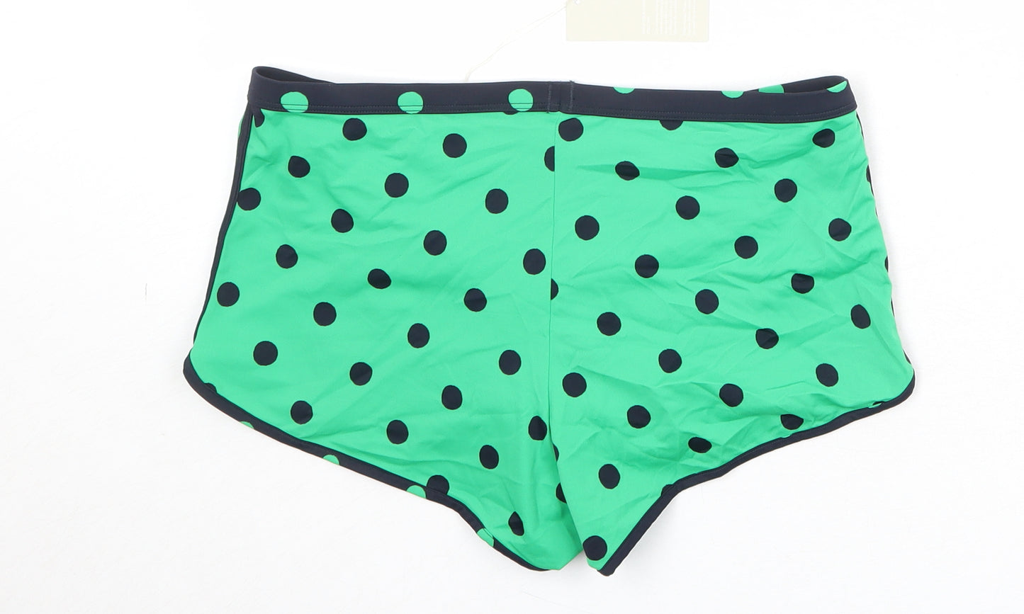 Boden Womens Green Polka Dot Nylon Swim Bottom Size 12